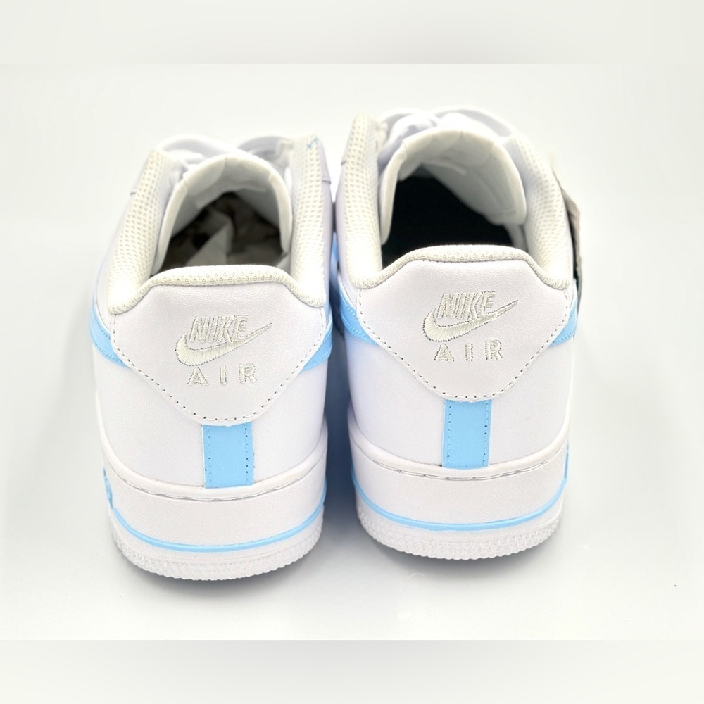 Custom NIKE Air Force 1s Size 9.5 Low Baby Blue - Hand Painted New - Picture 5 of 5